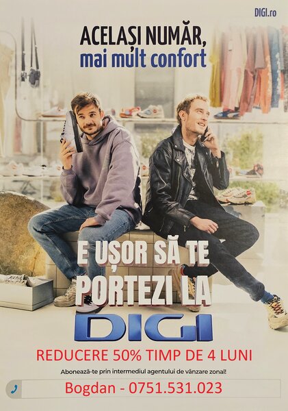 Abonament DIGI|RCS RDS la domiciliu: TV, NET, Mobil cu reducere